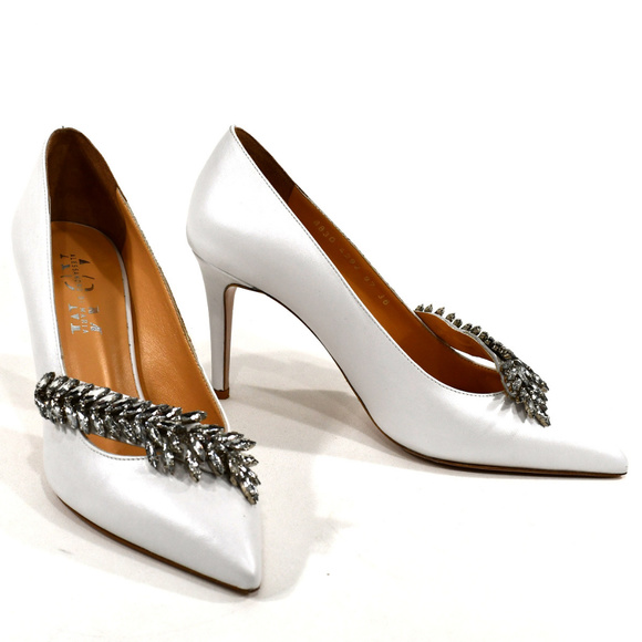 ALESSANDRO DI MARIA Shoes - ALESSANDRO DI MARIA WHITE LEATHER PAMPS